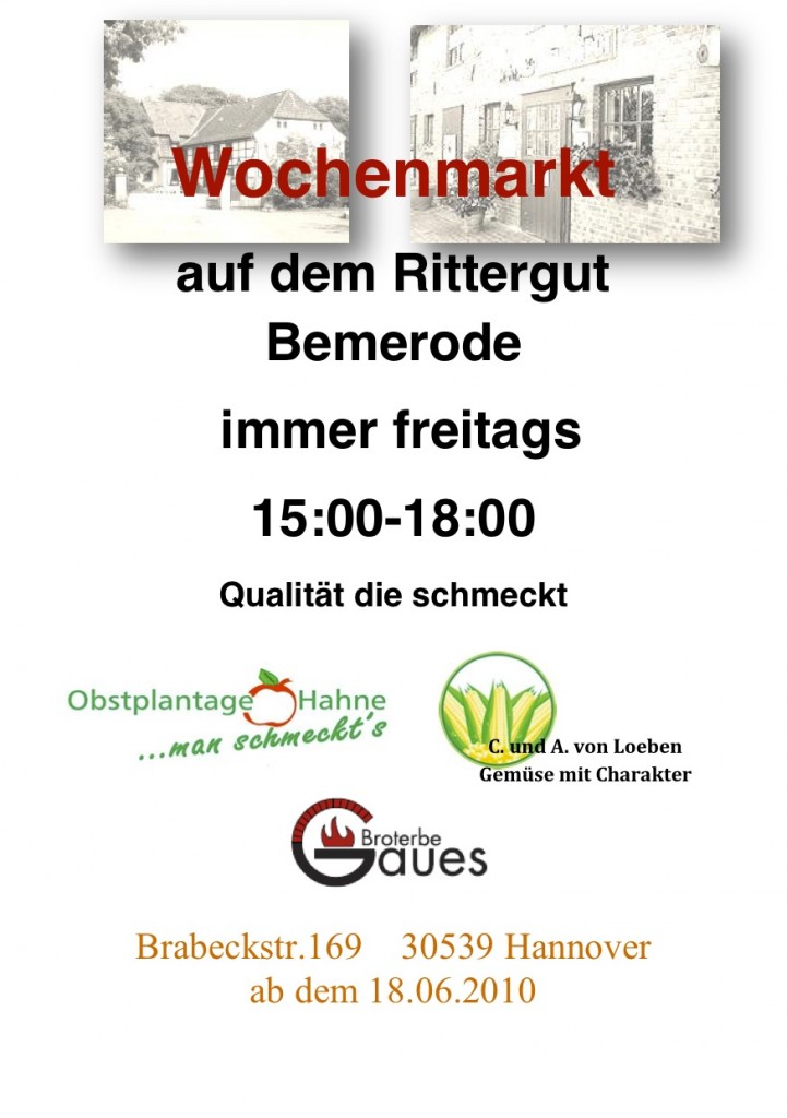 Wochenmarkt Ritterhof Bemerode